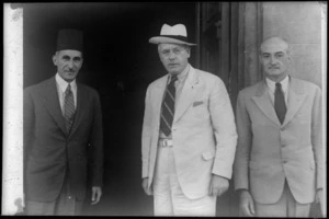 Prime Minister Peter Fraser with Royal Chamberlain, Cairo