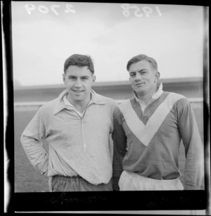 Australian rugby union football players P Johnson and T Baxter