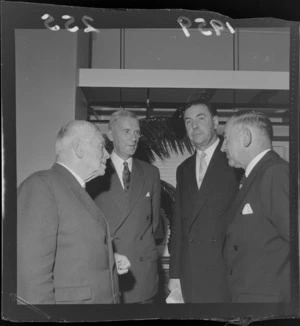 Four unidentified men at the opening of Croxley House, Wellington