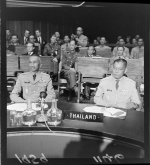 Unidentified military delegates from Thailand at the South East Asian Treaty Organisation (SEATO) conference in Wellington