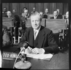 Unidentified minister delegate from the United Kingdom at the Southeast Asia Treaty Organization (SEATO) conference in Wellington