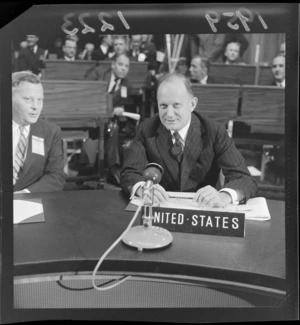 Unidentified minister delegate from the United States at the Southeast Asia Treaty Organization (SEATO) conference in Wellington