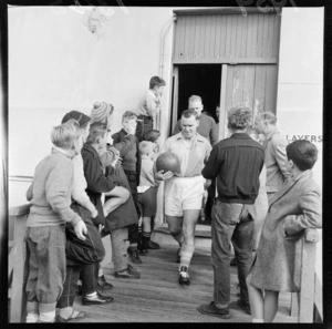 Soccer match, players coming out of the changing sheds, Seatoun versus Zealandia, Wellington