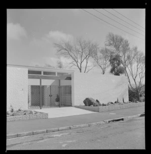 Entrance of unidentified building, [Wellington]