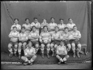 Junior school rugby team of the Maori Agricultural College, Hastings, Hawke's Bay District