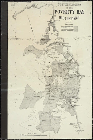 Sketch reduction of the Poverty Bay district map [cartographic material] / A. Koch, del.