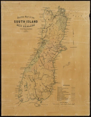 Sketch map of the North Island of New Zealand [cartographic material] ; Sketch map of the South Island of New Zealand / A. Koch, del.