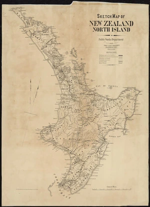 Sketch map of New Zealand, North Island [cartographic material] ; Sketch map of New Zealand, South Island / drawn by A. Koch.