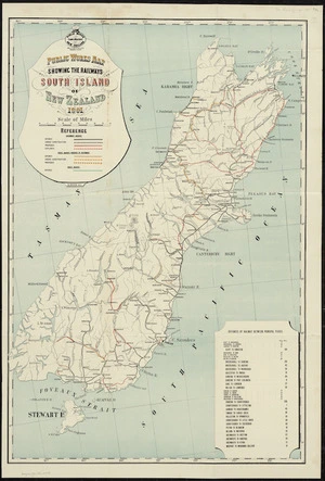 Public Works map showing the railways South Island of New Zealand 1901 [cartographic material] / A. Koch, del.