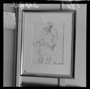 Photographic copy of a drawing by Helen Priscilla Crabb titled As Every Mother Knows