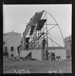 Construction of a stage for a Wellington Festival