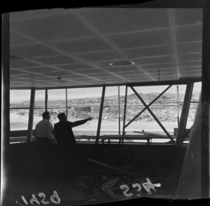 Construction of the control tower at Rongotai Airport, Wellington