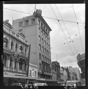 Renovations to exterior of Evening Post building, Willis Street, Wellington