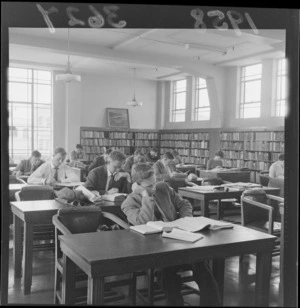 Students studying at Wellington Public Library