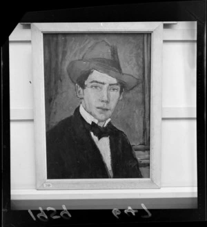 Self portrait of Raymond Francis McIntyre, 1879-1933, oils, exhibited at the National Art Gallery in 1959