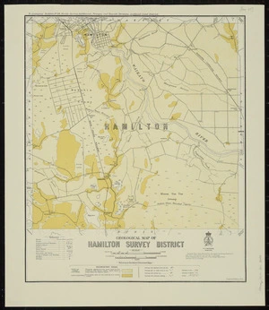 Geological map of Hamilton survey district [cartographic material] / drawn by G.E. Harris.
