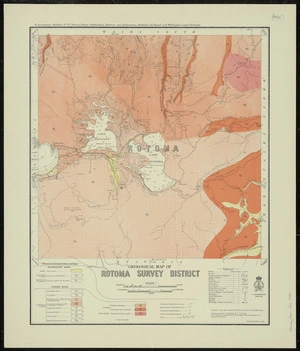 Geological map of Rotoma survey district [cartographic material] / drawn by G.E. Harris.