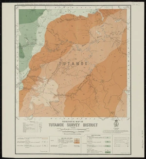 Geological map of Tutamoe survey district [cartographic material] / drawn by G.E. Harris.