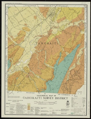 Geological map of Tahoraiti Survey District [cartographic material].