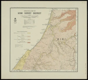 Geological map of Mimi survey district [cartographic material] / drawn by G.E. Harris.