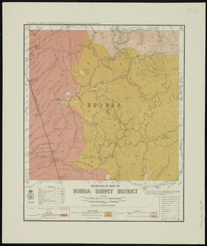 Geological map of Huiroa District [cartographic material] / drawn by G.E. Harris.