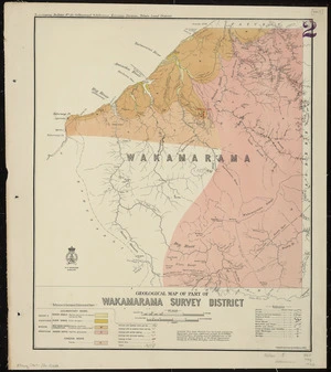 Geological map of Wakamarama Survey District [cartographic material] / drawn by G.E. Harris.
