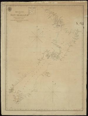 The islands of New Zealand [cartographic material] / compiled from the voyages of Captain Cook and all subsequent British and French navigators.
