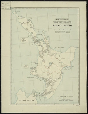 New Zealand North Island railway system [cartographic material] ; New Zealand Middle Island railway system.