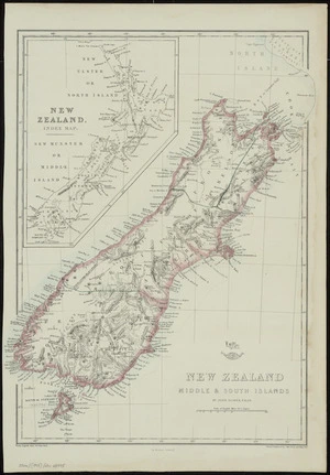 New Zealand [cartographic material] / drawn & engraved by J. Dower ; E. Weller, lithogr.