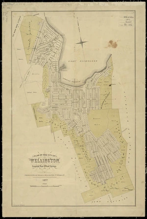 Plan of the city of Wellington, compiled from official surveys [cartographic material].
