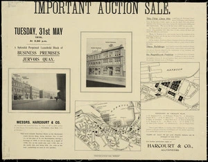 Important auction sale - a splendid perpetual leasehold block of business premises, Jervois Quay [cartographic material].