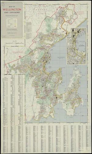 Map of Wellington and environs [cartographic material].