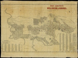 Wise's directories map of Wellington & suburbs [cartographic material].