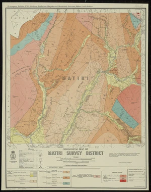 Geological map of Matiri survey district [cartographic material] / drawn by G.E. Harris, 1935.