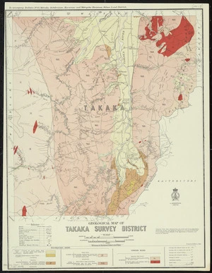Geological map of Takaka Survey District [cartographic material] / drawn by G.E. Harris.