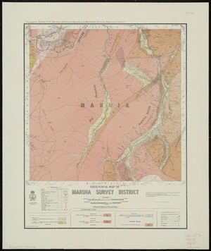 Geological map of Maruia survey district [cartographic material] / drawn by G.E. Harris, 1935.