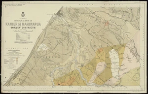 Geological plan of Kanieri & Mahinapua survey districts [cartographic material] / drawn by R.J. Crawford, 1906.