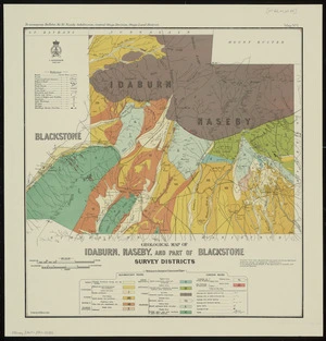 Geological map of Idaburn, Naseby, and part of Blackstone Survey Districts [cartographic material] / drawn by G.E. Harris.