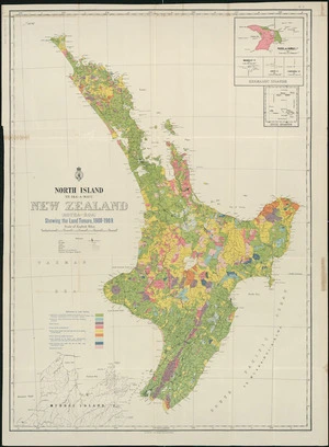 North Island (Te Ika-a-Maui), New Zealand (Aotea-roa) [cartographic material] : showing the land-tenure, 1908-1909 / G.P. Wilson, delt.