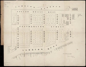 [Survey of reclamation Grey to Waring Taylor Street showing sections] [cartographic material] / Edward V. Briscoe, surveyor ; litho. P. Mason.