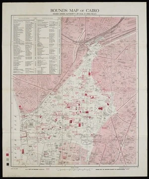 Bounds map of Cairo [electronic resource] / issued under authority of H.Q. 17 area M.E.F.