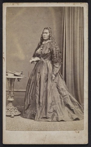 Wrigglesworth, J D (Wellington) fl 1863-1900 :Portrait of two unidentified Maori woman