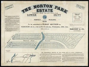 The Norton Park estate, Waiwetu Road (just north of Waterloo Road), Lower Hutt / [surveyed by] Beere & Seddon.