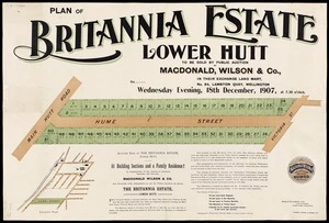 Plan of Britannia estate, Lower Hutt / Middleton & Smith, surveyors.