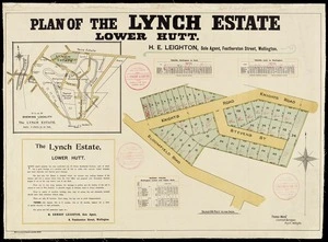 Plan of the Lynch estate, Lower Hutt  / T. Ward, surveyor.