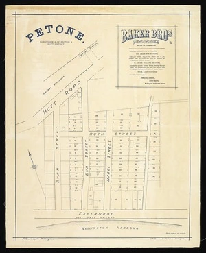 Petone : subdivision 4 of section 3, Hutt district / surveyed by E.H. Beere.