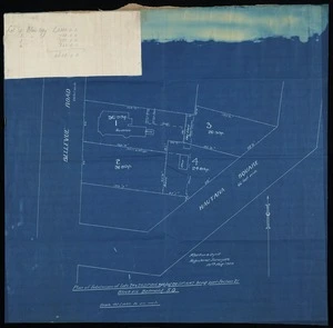 Plan of subdivision of lots 24 & 25 D.P. 1316 & pt. lot 20 D.P. 1547 being part section 21, Block XIV, Belmont S.D. / [surveyed by] Martin & Dyett.