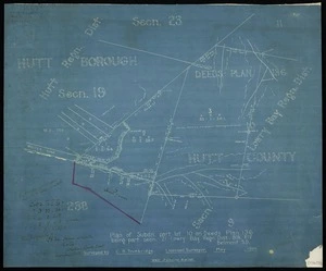 Plan of subdn. part lot 10 on deeds plan 136, being part secn. 21, Lowry Bay regn. dist. blk. XIV, Belmont, S.D. / surveyed by C.D. Truebridge.