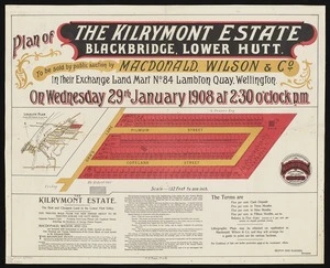 Plan of the Kilrymont estate, Blackbridge, Lower Hutt / Seaton and Sladden, surveyors.