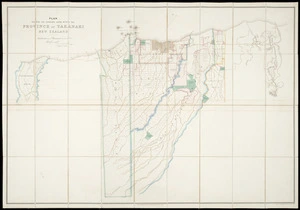 Plan shewing the surveyed lands within the province of Taranaki, New Zealand [cartographic material] / [surveyed by] Octa. Carrington.